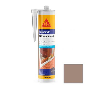 Герметик акриловый Sika (Зика) Sikacryl-122 Window VP для швов оконных конструкций кирпично-красный 300 мл