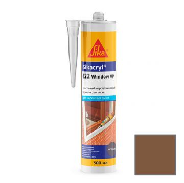 Герметик акриловый Sika (Зика) Sikacryl-122 Window VP для швов оконных конструкций темно-коричневый 300 мл