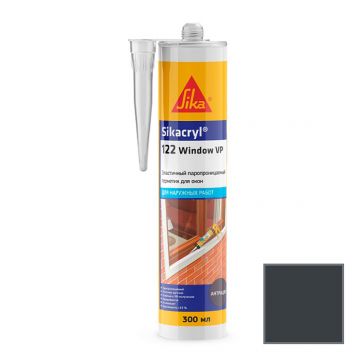 Герметик акриловый Sika (Зика) Sikacryl-122 Window VP для швов оконных конструкций антрацит 300 мл