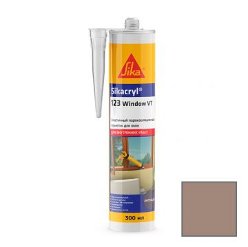 Герметик акриловый Sika (Зика) Sikacryl-123 Window VT для швов оконных конструкций кирпично-красный 300 мл