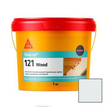 Герметик акриловый Sika (Зика) Sikacryl-121 Wood для деревянных конструкций белый 7 кг