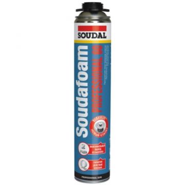 Пена монтажная Soudal (Соудал) Soudafoam Professional 60 пистолетная светло-желтая (выход 60 л) 750 мл