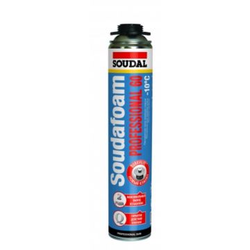 Пена монтажная Soudal (Соудал) Soudafoam Professional 60 пистолетная зимняя светло-желтая (выход 60 л) 750 мл