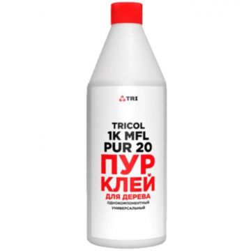 Клей ПУР для дерева TRI (Три) Tricol (Трикол) однокомпонентный универсальный 1K MFL PUR 20 0,5 кг