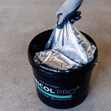 Клей для паркета TRI (Три) Tricol (Трикол) однокомпонентный Pro 1K PT-MS Hard-Elastic (2 саше по 7 кг) 14 кг