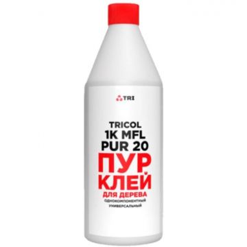 Клей ПУР для дерева TRI (Три) Tricol (Трикол) однокомпонентный универсальный 1K MFL PUR 20 1 кг