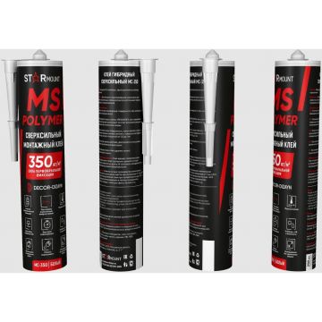 Клей монтажный сверхсильный Decor-Dizayn (Декор-Дизайн) StarMount MS-Polymer 350 кг/м2 сила первоначальной фиксации белый 290 мл