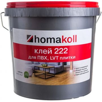 Клей для ПВХ и LVT плитки Homa (Хома) Homakoll 222 (Хомаколл 222) полимерный однокомпонентный 1к 3,5 кг