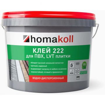 Клей для ПВХ и LVT плитки Homa (Хома) Homakoll 222 (Хомаколл 222) полимерный однокомпонентный 1к 1 кг