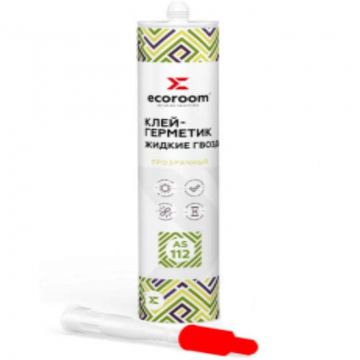 Клей-герметик Ecoroom (Экорум) AS-112 жидкие гвозди прозрачный 310 мл