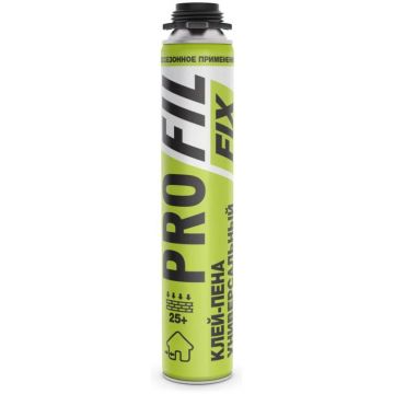 Клей-пена строительная пистолетная Profil (Профиль) Fix универсальная всесезонная 650 мл
