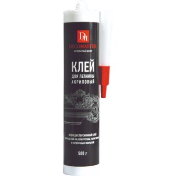 Клей акриловый для лепнины Decomaster (Декомастер) PU 500 картридж 0,5 кг