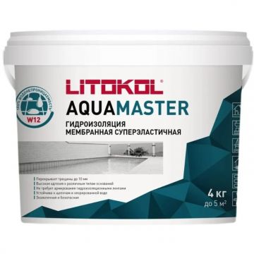 Гидроизоляционный состав Litokol (Литокол) Aquamaster светло-серый 4 кг