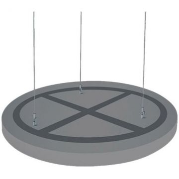 Остров акустический Techno Sonus (Техно Сонус) SAB Acoustic Premium (d900 х 50 мм) Круг 0,64 м2 RAL 9003 (крепеж 3 шт. в комплекте)