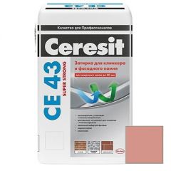 Затирка цементная Ceresit CE 43 Super Strong Кирпич №49 25 кг