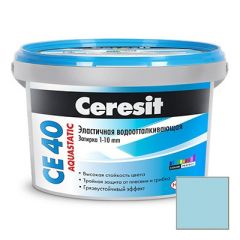 Затирка цементная эластичная Ceresit CE 40 Aquastatic Небесная №80 2 кг
