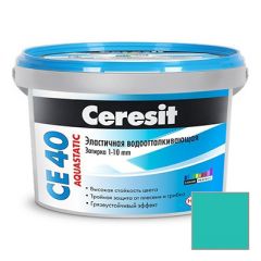 Затирка цементная эластичная Ceresit CE 40 Aquastatic бирюза №77 2 кг