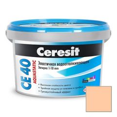 Затирка цементная эластичная Ceresit CE 40 Aquastatic Персик №28 2 кг