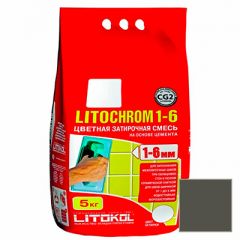 Затирка цементная Litokol Litochrom 1-6 С.470 черная 5 кг