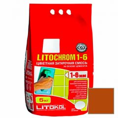 Затирка цементная Litokol Litochrom 1-6 С.500 красный кирпич 5 кг