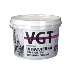 Шпатлевка акриловая VGT для заделки трещин и сколов 1 кг