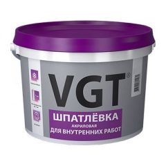 Шпатлевка акриловая VGT (ВГТ) для внутренних работ 18 кг