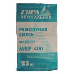 Ремонтная смесь для бетона Гора Хрустальная МБР-400Л (литой) 25 кг