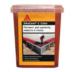 Пигменты для бетона стойкие к воздействию ультрафиолета Sika SikaCem 1 Color Красный 0,8 кг