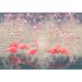 Фреска Affresco (Аффреско) Ботаника Тропики Розовые фламинго Арт. ID135876
