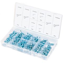 Набор саморезов СибрТех (Sibrteh) 4x12,5, 4x16, 4x19, 4x25,5, 5x12,5, 5x16, 5x19, 5x25,5 (47607) 200 шт