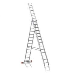 Лестница трехсекционная алюминиевая Эйфель Премьер 3х14