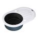 Мойка кухонная овальная Zorg (Зорг) Inox Glass Белый, графит (GL-7851-OV-WHITE-GRAFIT)