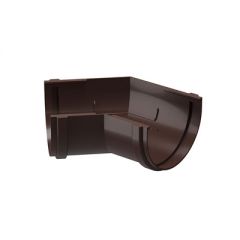 Угол желоба Docke Premium шоколадный 135 200х125х125 мм