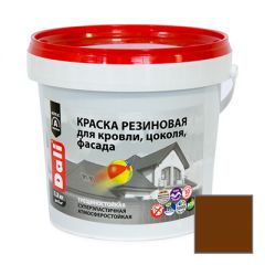 Краска акриловая резиновая Дали (Dali) для кровли, цоколя и фасада Терракотовая 1,3 кг