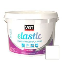 Краска VGT Elastic трещиностойкая белая 6 кг