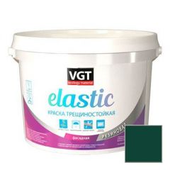 Краска VGT Elastic трещиностойкая зеленая 6 кг