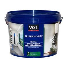 Краска VGT Superwhite для наружных и внутренних работ 3 кг