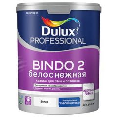 Краска Dulux Professional Bindo 2 Innetak для стен и потолков белоснежная 5 л