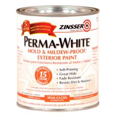 Краска фасадная самогрунтующаяся Perma-white Zinsser Белая (3134) 0,946 л