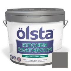 Краска интерьерная Olsta (Ольста) Kitchen and Bathroom 74C Lead 0,9 л