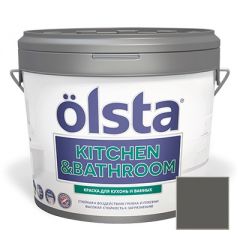 Краска интерьерная Olsta Kitchen and Bathroom 75C Moor Grey 0,9 л