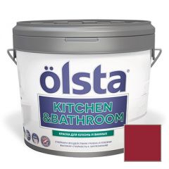 Краска интерьерная Olsta Kitchen and Bathroom 161C Ruby 2,7 л