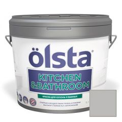 Краска интерьерная Olsta Kitchen and Bathroom 71A Mickeys Grey 9 л