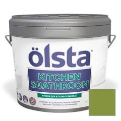 Краска интерьерная Olsta Kitchen and Bathroom 180C Aland Green 9 л