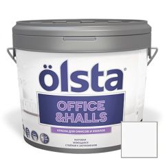 Краска интерьерная Olsta Office and Halls 50A Iced White 0,9 л