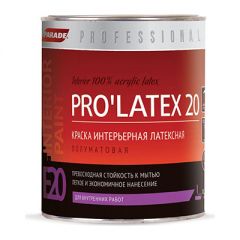 Краска интерьерная Parade Professional E20 ProLatex 20 база A 0,9 л