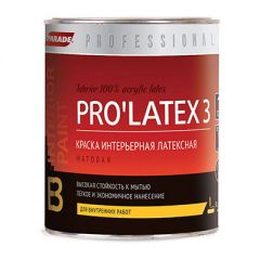 Краска интерьерная Parade Professional E3 ProLatex 3 база A 0,9 л