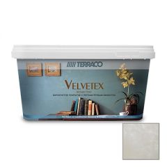 Декоративное покрытие Terraco (Террако) Velvetex Вельветтекс Белый 5 кг