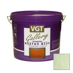 Декоративная штукатурка VGT Gallery Мокрый шелк Серебристо-белый 1 кг