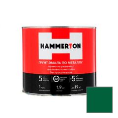 Грунт-эмаль Hammerton по металлу 3 в 1 быстросохнущая Зеленая 1,9 кг